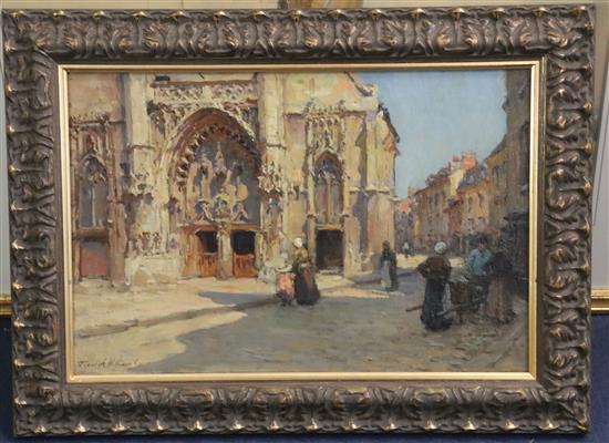 Terrick Williams RA (1860-1936) The Church Door, Honfleur 12 x 18in.